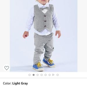 Baby toddler boy wedding outfit suit